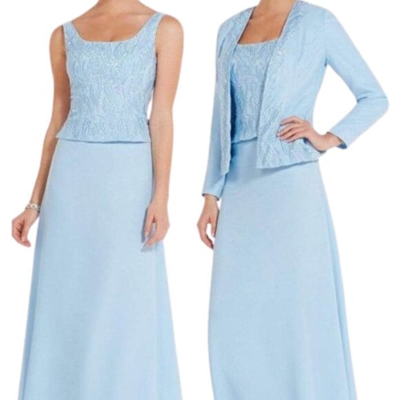 NWT Alyce Paris 29953 Mother of the Bride Dress Blue Size 4 - Picture 1 of 8